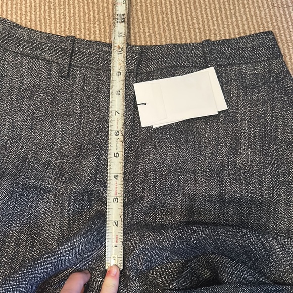 NWT THEORY trecca 2 pants in navy herring melange size 2/4 - Picture 10 of 14
